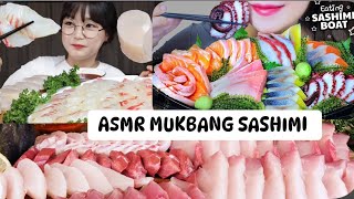 ASMR MUKBANG Sashimi with sesame sauce [upl. by Allisirp329]