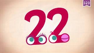 Learn Number Twenty two 22 in English amp Counting Math by Endless Numbers Kids Video [upl. by Burman360]