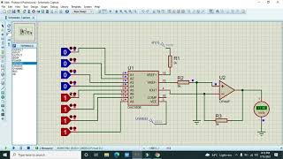 simulation of DACdigital to analog converter in proteus using 0808 DAC IC [upl. by Alexio400]