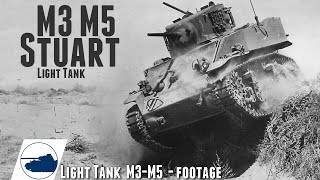 M3M5 Stuart Light Tank more then 1 Hour footage [upl. by Einafets]