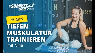 Tiefenmuskulatur trainieren mit Nina  Warmup amp Cooldown  Sommerfit365 mit ERDINGER Alkoholfrei [upl. by Ytissahc217]