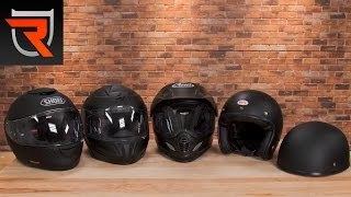 Motorcycle Helmet Type Buyers Guide Video  Riders Domain [upl. by Gran134]