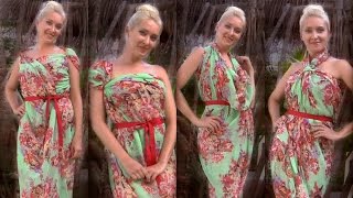 How to tie scarf dresses  8 different ways to tie a beach pareo in summer [upl. by Adali773]