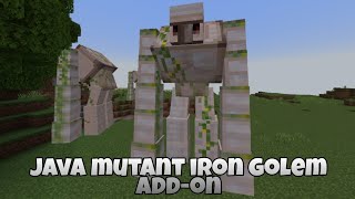 Java Mutant Iron Golem Addon  Showcase  MCPE  MoonlightYT [upl. by Elfont472]