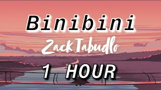 Zack Tabudlo  Binibini 1 Hour Lyrics [upl. by Malka]