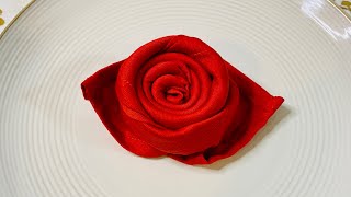 Rose Napkin Fold [upl. by Sulokcin]