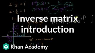 Inverse matrix introduction  Matrices  Precalculus  Khan Academy [upl. by Ana]