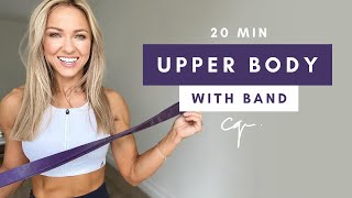 20 Min UPPER BODY WORKOUT at Home with Resistance Band [upl. by Eilrac]