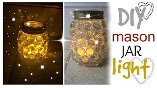 DIY mason jar light easy craft idea [upl. by Ahsitak]