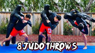 8 POWERFUL JUDO THROWS 🥋🔥 GRAPPLING DUMMY TRAINING [upl. by Anitsyrhc]