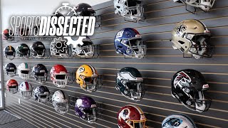 How a FOOTBALL HELMET is MADE at Riddell HQ  Sports Dissected [upl. by Sueahccaz32]