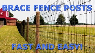 How to Brace Fence Posts FAST and EASY [upl. by Fanny]