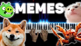 MEMES COMPILATION ON PIANO [upl. by Vanhook]