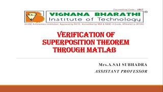 Verification of Superposition Theorem through MATLAB [upl. by Gnouh]