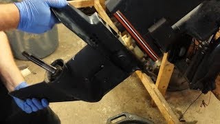 Evinrude 40 HP Part 1 Lower Unit Remove and Reseal [upl. by Aidin]