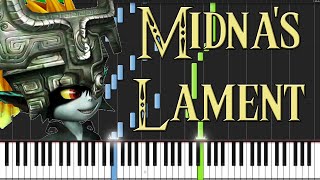 Midnas Lament  The Legend of Zelda Twilight Princess Piano Tutorial Synthesia [upl. by Gabi]