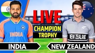 India vs New Zealand Match 12  Live Cricket Match Today  IND vs NZ  Champions Trophy Last 40 Ov [upl. by Alcott]