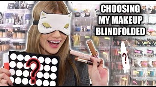 Choosing FULL FACE of Makeup BLINDFOLDED FAIL [upl. by Llemhar]