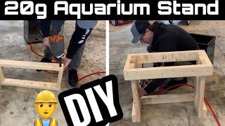 Basic DIY 20 gallon Fish Aquarium Stand [upl. by Aikkin]