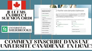 🇨🇦 JE VOUS MONTRE COMMENT SINSCRIRE EN LIGNE À LUNIVERSITÉ DE SHERBROOKE YaSarah [upl. by Ellezaj]