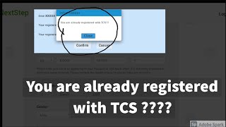 TCSregistrationerror  TCSNextStepregistrationerror [upl. by Aleahs]