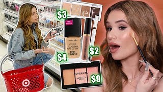 FULL Face TESTING the CHEAPEST Makeup at TARGET [upl. by Ecnerolf]