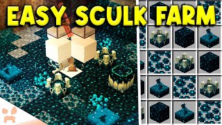 MINECRAFT SCULK XP  BLOCK FARM TUTORIAL  Automatic  Efficient [upl. by Nagam]