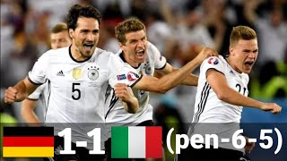 Germany 16 Italy 15 Euro 2016  Extended Higlights and goals penalty shootout [upl. by Euqirne188]