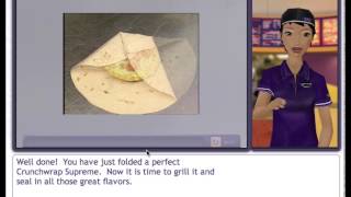 Taco Bell  Folding A Crunchwrap Supreme eLearning Module [upl. by Anyahs84]