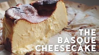 Basque Burnt Cheesecake Recipe  Creamy and gooey easy cheesecake [upl. by Eidnim]