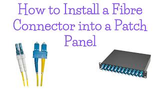 How to Install a Fibre Connector into a Patch Panel Easy fibre optic connector installation [upl. by Francisca56]