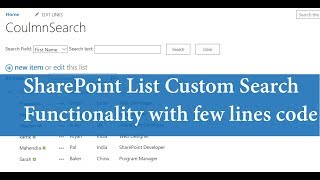 Create Custom Search Functionality For Your SharePoint List  SharePoint Online201620132010 [upl. by Beverie]