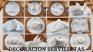 DECORACION DE SERVILLETAS DE PAPEL  Ideas para fiestas y celebraciones [upl. by Edivad182]