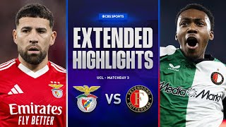 Benfica vs Feyenoord Extended Highlights  UCL League Phase MD 3  CBS Sports Golazo [upl. by Wiebmer]