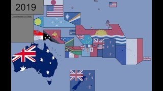 Oceania Timeline of National Flags 1780  2019 [upl. by Nylirahs]