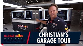 Christian Horners Red Bull Racing Garage Tour [upl. by Oirevas954]