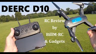 DEERC D10 review  Fun Foldable Drone with WiFi FPV 1080p Camera [upl. by Einnek]