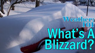 Weather 101 Whats a blizzard [upl. by Eimaral]