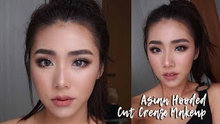 Asian Cut Crease Glitter Eyeshadow Hooded Eyes [upl. by Eibbor]