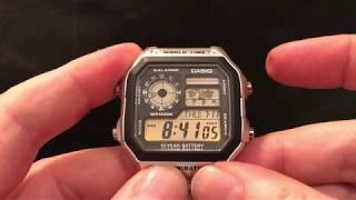 How to set the time and daydate on your Casio AE1200 or AE2100 [upl. by Roanna]