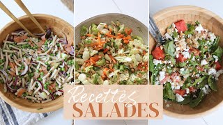 3 SALADES fraîcheur pour lété  RECETTES [upl. by Caswell]