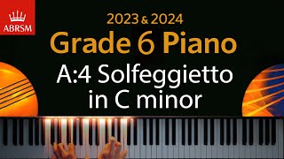 ABRSM 2023 amp 2024  Grade 6 Piano exam  A4 Solfeggietto in C minor  C P E Bach [upl. by Enael176]