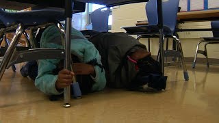 Earthquake Drill  Harvie Elementary School [upl. by Ardnasac]