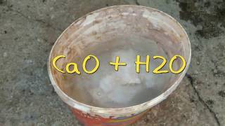 Calcium oxide and water CaO  H2O EXPERIMENT [upl. by June]