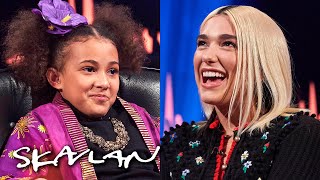 Viral drummer Nandi 9 gets asked on tour with Dua Lipa  Full interview  SVTTV 2Skavlan [upl. by Eikcir]