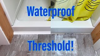 How to waterproof a showertub threshold on floating vinyl floor [upl. by Fitzhugh777]