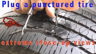 How To Plug a Car Tire  Tire Repair  HazardSports [upl. by Joey998]