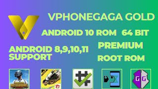 Vphonegaga Gold Apk V232 64 Bit  Premium  Android 10 Rom  Android 8 amp 11 Saport  100 Warking [upl. by Yelrac]