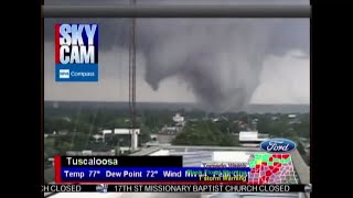 Tuscaloosa EF4 Tornado April 27 2011 James Spann Jason Simpson ABC3340 SkyCam Coverage [upl. by Nodnerb452]