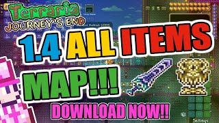 TERRARIA 14 ALL ITEMS MAP FOR MOBILEPC DOWNLOAD NOW [upl. by Ocir]